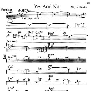 Yes And No 钢琴谱