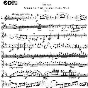 小提琴谱 | Violin Sonata No.7 in C Minor Op.30 No.2