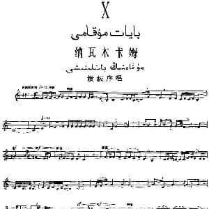 Ⅹ 纳瓦木卡姆 451 461 主旋律谱 十二木卡姆