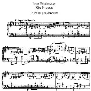 Six Pieces Op.51 钢琴谱 彼得 伊利奇 柴可夫斯基