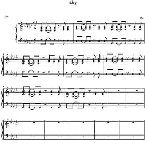 sky 钢琴谱