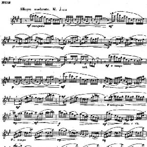 长笛曲谱 | 长笛练习曲100课之第92课 临时升 降号练习曲