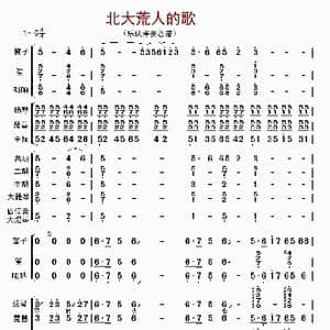 北大荒人的歌_歌曲简谱