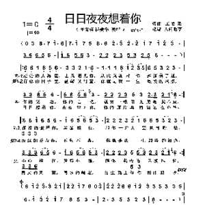 日日夜夜想着你_歌谱投稿_词曲:王富强 王富强