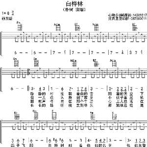 白桦林_歌曲简谱