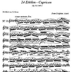 小提琴谱 | 让 德尔菲 阿拉尔 12首小提琴隨想练习曲之13