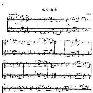 小提琴谱 | 小交响曲 二重奏 丹克拉