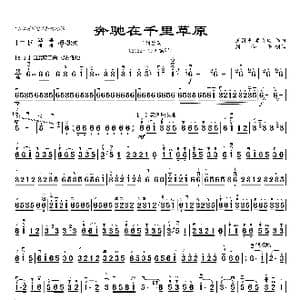 奔驰在千里草原_歌谱投稿_词曲: 王国潼 李秀琪