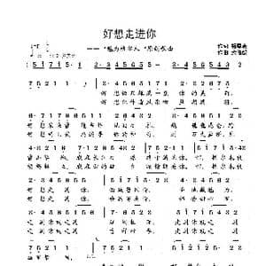 好想走进你_歌曲简谱_词曲:杨厚爽 武俊毅