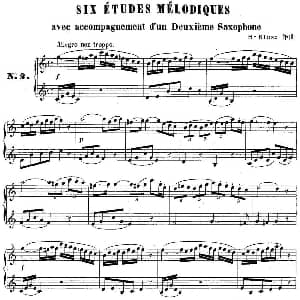 萨克斯谱 | H Klose二重奏练习曲 No.2 H Klose