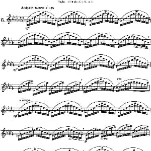 长笛曲谱 | 胡埃斯24首长笛练习曲Op.32 NO.8 胡埃斯