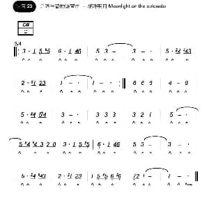 口琴谱 | 湖畔明月