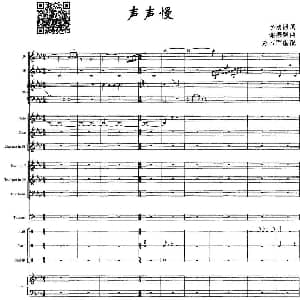 声声慢 声乐和大乐队伴奏总谱 李清照 谢振强曲 赵石军