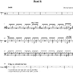Michael Jackson Beat it 爵士鼓谱