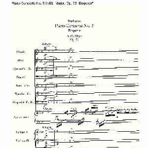 Eb大调钢琴第五协奏曲 Op.73 皇帝 第一乐章 钢琴谱