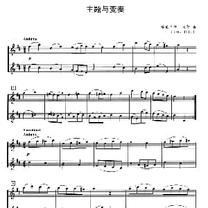 长笛曲谱 | 主题与变奏 埃伯哈德 米勒