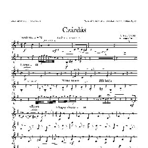 萨克斯谱 | Czardas 查尔达斯 15重奏 Bass