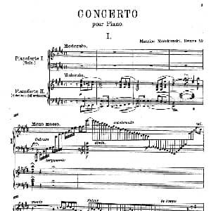 Piano Concerto in E Major Op.59 钢琴谱 莫里兹 莫什科夫斯基