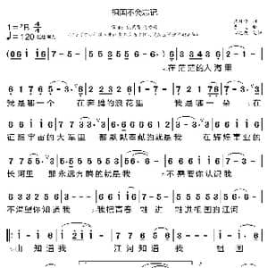 祖国不会忘记_歌曲简谱_词曲:张月谭 曹进
