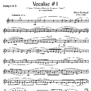 Bordogni Vocalise #1 小号 Marco Bordogni