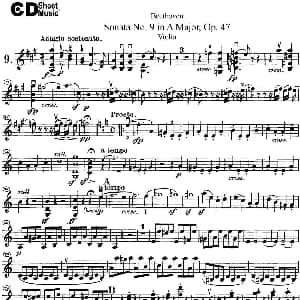 小提琴谱 | Violin Sonata No.9 in A Major Op.47