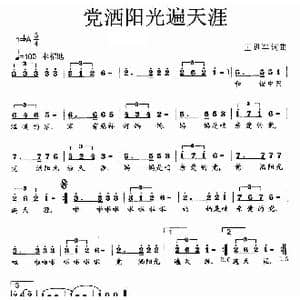 党洒阳光遍天涯_歌曲简谱_词曲:王训军 王训军