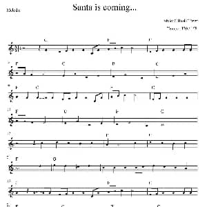 电子琴谱 | Santa is coming