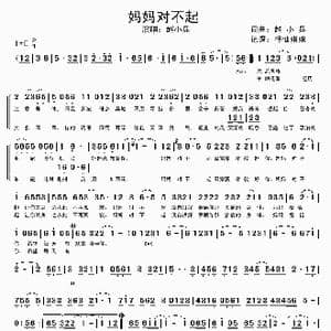 妈妈对不起_歌谱投稿_词曲:赵小兵 赵小兵