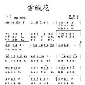 雪绒花_民歌简谱_词曲:蒋燕 张纯位