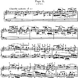 巴赫 平均律钢琴曲集 第一卷 之赋格曲 钢琴谱 巴赫