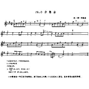 小提琴谱 | 学琴之路练习曲79 小步舞曲 J S 巴赫