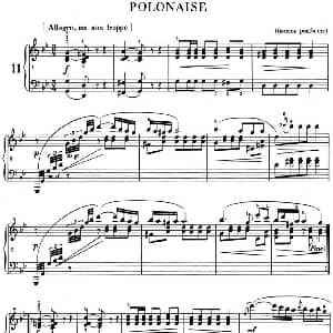 肖邦 波兰舞曲 Op.posth.S.1 No.1 g小调 钢琴谱 肖邦