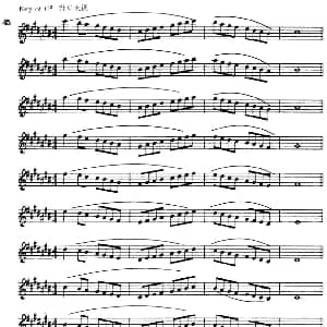 萨克斯谱 | 萨克斯演奏教程第一节 大调音阶 守调变奏P41—55