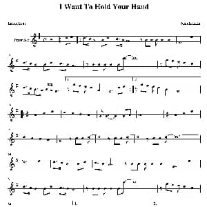 萨克斯谱 | I Want To Hold Your Hand