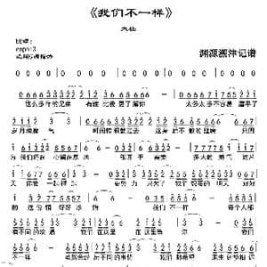 我们不一样_歌谱投稿_词曲:高进 张亮