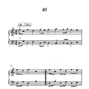 分指重点练习 49 钢琴谱