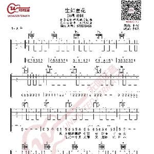 朴树 生如夏花 吉他谱_歌曲简谱