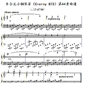 车尔尼 小钢琴家 钢琴谱