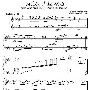Melody Of The Wind 钢琴谱 城之内 美莎