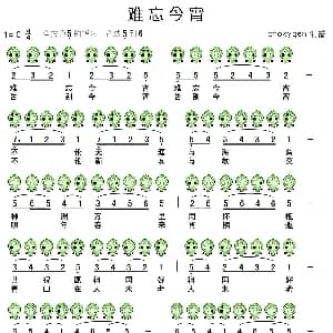 难忘今宵 六孔陶笛谱