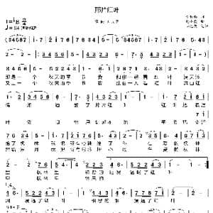 那片红叶_歌曲简谱_词曲:李牧雨 赵小毅