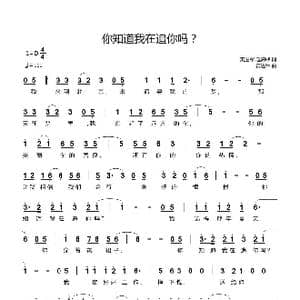 你知道我在追你吗？_歌曲简谱_词曲:黄进军,赵海峰 黄进军