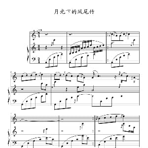 月光下的凤尾竹 钢琴谱 施光南