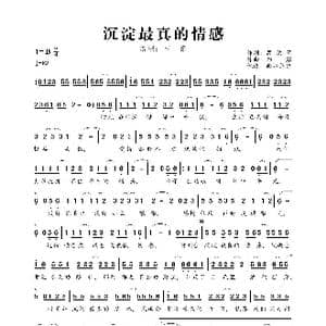 沉淀最真的情感_歌曲简谱_词曲:萧荣萱 雨露