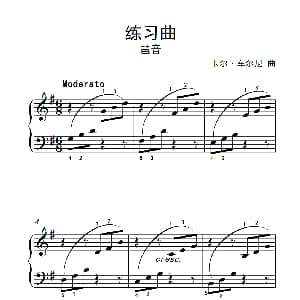 练习曲 琶音 钢琴谱 卡尔 车尔尼
