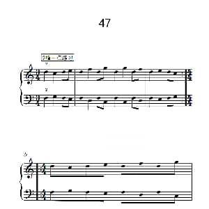 分指重点练习 47 钢琴谱