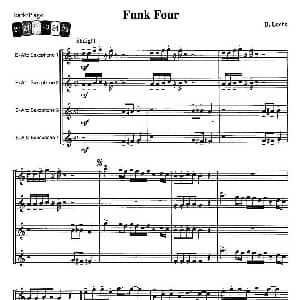 萨克斯谱 | Funk Four 中音萨克斯四重奏