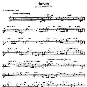 萨克斯谱 | Havana