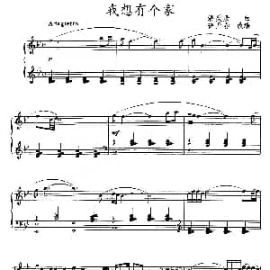 我想有个家 钢琴谱 潘美辰
