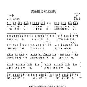美丽的努尔比亚姆_歌曲简谱_词曲:陈友良 韦龙冬